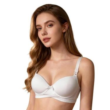 Imagem de Sutiã Adulto Bojo Liso Base Cruzada Alça Ajustável Regulavél - PINK LO