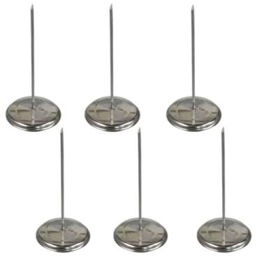 Imagem de Kit 6 Porta Comandas Espeto Em Aço Inox 15Cm Para Bar, Restaurante e P