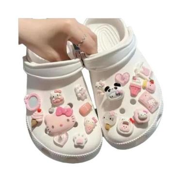 Imagem de Pingentes De Sapato Hello Kitty Kuromi Cinnamoroll Para Sandálias, Chi