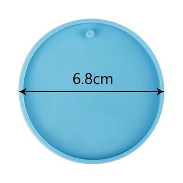 Imagem de Molde De Silicone Redondo De 5 Tamanhos Para Chaveiro DIY, Resina Epóx