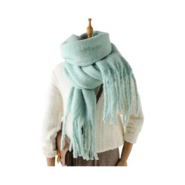 Imagem de Cachecol De Inverno Em Cashmere Para Homens E Mulheres, Manta Quente S