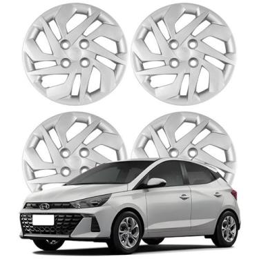 Imagem de Jogo Calota Aro 14 Hyundai HB20 2020 Cubo Baixo Prata 187CB-PTA-U - Gr
