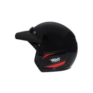 Imagem de Capacete Taurus 10021734 Wind Tecno Preto/Vermelho Tam. 58