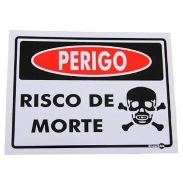 Imagem de Placa perigo risco de morte encartale