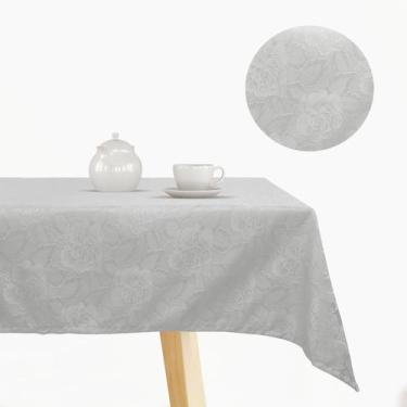 Imagem de Toalha De Mesa 8 Lugares Jacquard 270x160cm Admirare, Silver