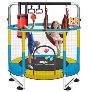 Imagem de Trampolim PY SUPER MODE 55" para uso interno e externo, infantil e seg