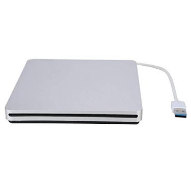 Imagem de Wendry USB Ultra Slim gravador externo de DVD drive USB 3.0 transmissão de dados externo slot de carregamento DVD gravador CD Driver compatível para Apple/Windows