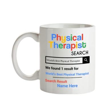 Imagem de Caneca personalizada Physical Therapist - Presentes personalizados para fisioterapeuta - Caneca de café de 325 ml - Personalizada com seu nome de fisioterapeuta