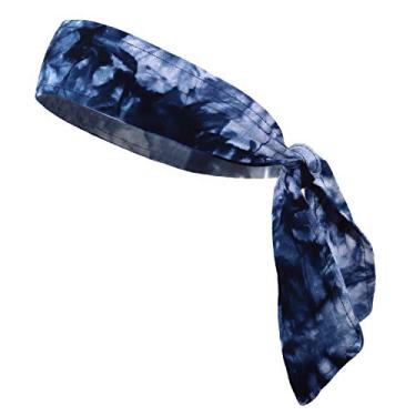 Imagem de Faixa de cabeça Kenz Laurenz com faixa de cabeça para mulheres, homens para corrida, atlético, faixa de cabelo, elástico, esportivo, suor, basquete, suor, faixa de suor Stetchy para