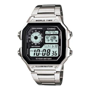 Imagem de Relógio Masculino Digital Casio Multifunção AE-1200WHD-1AVDF