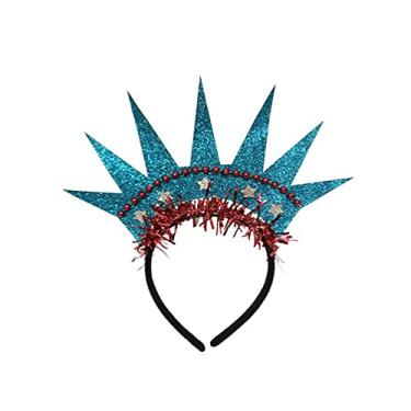 Imagem de BinaryABC Faixa de cabeça de 4 de julho, coroa da Estátua da Liberdade Acessório de fantasia, Dia da Independência Dia das Bruxas para cosplay suprimentos