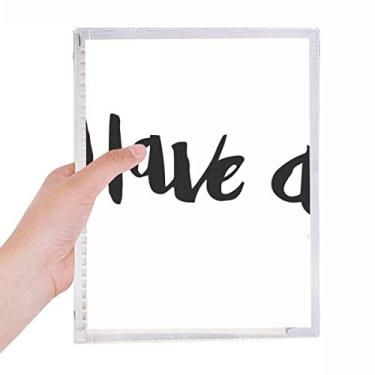 Imagem de Tenha uma citação elegante caderno de anotações à mão com folhas soltas diário recarregável artigos de papelaria