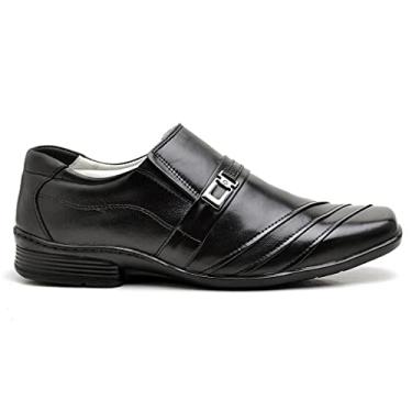 Imagem de Sapato Casual Conforto Couro de Carneiro Preto 04W Tamanho:38;Cor:Preto;Gênero:Homem