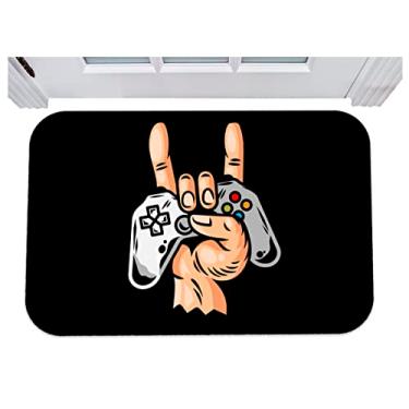 Imagem de Capacho para porta gamer hardcore tapete nerd geek 40x60