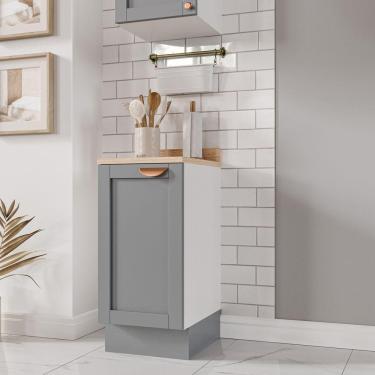 Imagem de Balcão 1 Porta 40cm Arizona CabeCasa MadeiraMadeira Branco/Cinza