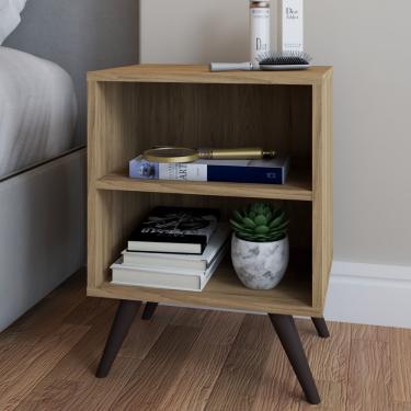Imagem de Mesa De Cabeceira Maitê 1 Prateleira Oak - Pnr Móveis