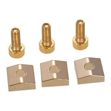 Imagem de Chusui Guitarra elétrica Tremolo Ponte Cordas Fechaduras Cordas Bloqueio Sistema Porca De Metal Bloco & Braçadeira Parafusos Hex Partes de Guitarra Acessórios, Pacote de 3 Conjuntos