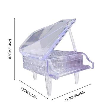 Imagem de 3d cristal piano bloco de construção diy arte artesanal decoração de casa decoração