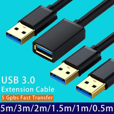 Imagem de Cabo de Extensão USB 3.0 para Smart TV  Cabo de Transferência Rápida de Dados  Xbox One  SSD
