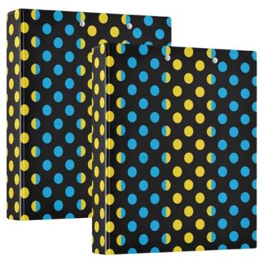 Imagem de Pastas de caderno de bolinhas de 2,5 cm e meia polegada, fichários de caderno de três anéis com capa de bolso, 1/2 pacote, material de escritório, 200 folhas