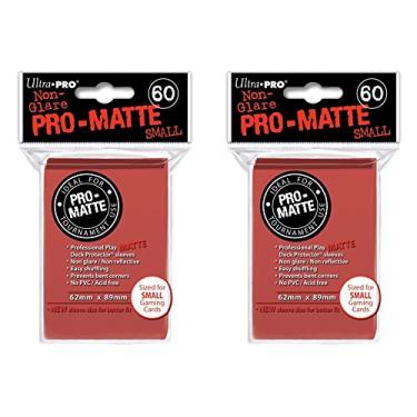 Imagem de Ultra Pro Red Small Pro-Matte Deck Protectors Sleeves Colors Yugioh Vanguard [2 Pack of 60] 43204-18221