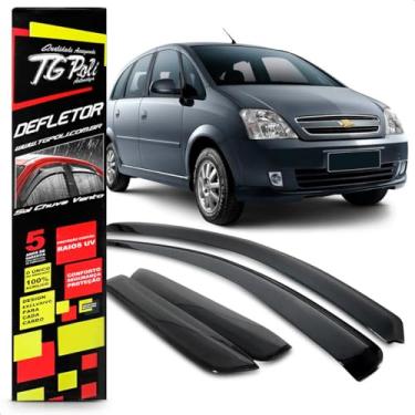 Imagem de Calha Chuva Defletor Meriva 4 Portas 2003 2004 2005 2006 2007 2008 2009 2010 2011 2012 Fumê