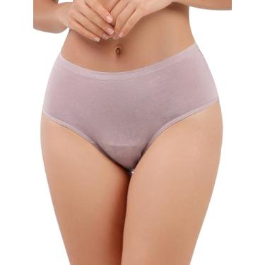 Imagem de AIRCUTE Roupa íntima feminina para incontinência urinária super absorvente, reutilizável de cintura média para vazamentos noturnos, 120 ml (crepúsculo, 2GG)