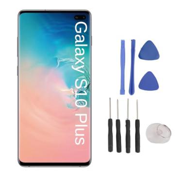 Imagem de Substituição de Tela Orgânica para Galaxy S10 Plus, Moldura Galaxy S10 Plus, Conjunto Digitalizador para Galaxy S10 Plus (BLUE)