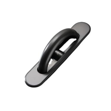 Imagem de Maçanetas de porta em liga de zinco embutida, tampa de piso, maçaneta de armário, preto, prata, maçaneta de móveis, cinza