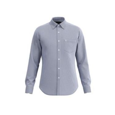 Imagem de Camisa Individual Comfort Listrada Spill Azul Tam. 04-Masculino