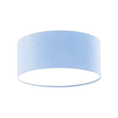 Imagem de Luminária Plafon Redondo Cúpula em Tecido 30x15 Cor:Azul5925