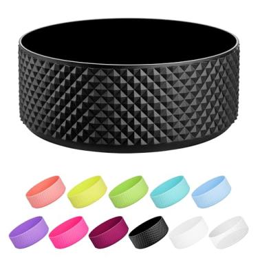 Imagem de Diumepo Bota de silicone para garrafa de água Hydroflask 1,8 g, bota flexível de silicone compatível com Hydro Flask, garrafa de ferro, termoplástico, Yeti 1,8 g, capa protetora antiderrapante (preto)