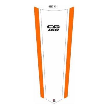 Imagem de Adesivo (gravata) Tanque Titan Cg 160 Laranja C/ Branco - Resitank, Br