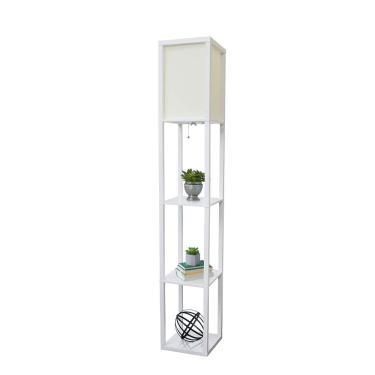 Imagem de Luminária de chão Simple Designs LF1014-WHT-2PK Etagere, pacote com 2 unidades