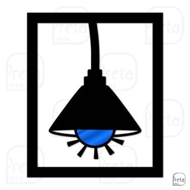 Imagem de Quadro de Parede Decoração Luminária Abajur Mdf 6mm 60x50cm - Linha Pr