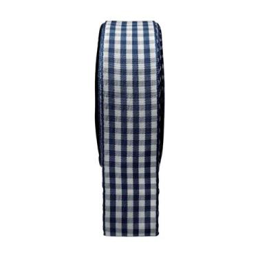 Imagem de Fita Xadrez Azul Marinho - Ref. 7803/5P - 10m x 22mm - 1 unidade - Riz