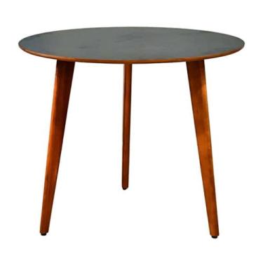 Imagem de Mesa de Jantar Redonda Júlia de 90cm - Pés em Madeira Maciça - Tampo P