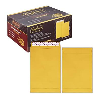 Imagem de Bonfasvo Pacote com 300 envelopes para catálogo marrom 9x12 envelopes para descolar e selar envelopes de correspondência de segurança 120GSM Papel kraft autoselante envelopes para convites, fotos, documentos, fotos, documentos, arquivos, documentos, documentos, documentos, arquivos
