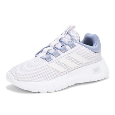 Imagem de adidas Cloudfoam Tênis feminino confortável de renda elástica, Cinza/Branco/Prata Violeta, 39