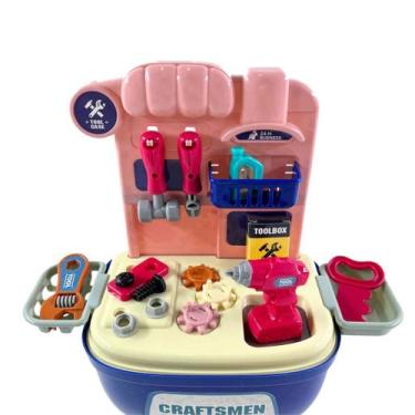 Imagem de Brinquedo Caixa Conjunto de Ferramentas Infantil, 24 Peças, 30x26x15cm