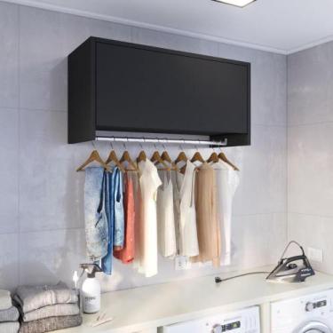 Imagem de Armário Parede Omega Preto - Mais de Casa