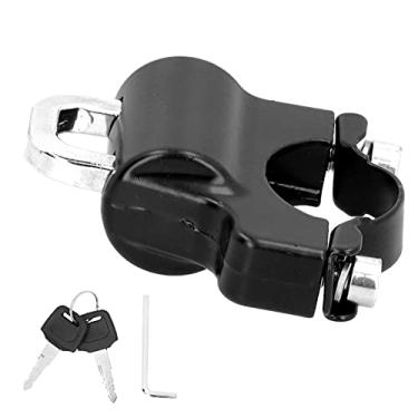 Imagem de Capacete de Motocicleta Bloqueio de Segurança Metal Cadeado Chaves Forte Conveniente Resistente Preto Liga Alumínio Ferro Anti Roubo Bicicleta Elétrica Atv Motor Acessório