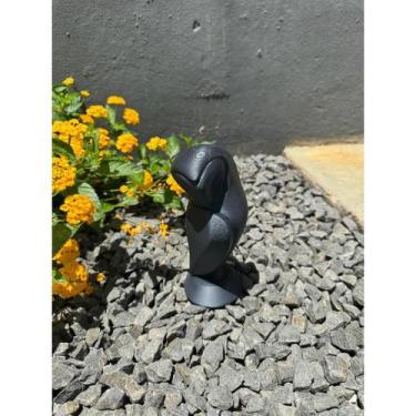 Imagem de Estátua Coruja Abstrata Original Decorativa - FLEX3D, Preto