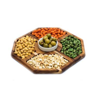 Imagem de Petisqueira Gourmet Madeira e Porcelana Patê - Legno Artes