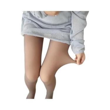 Imagem de Meia-calça Térmica Feminina de Cintura Alta - Veludo, Slim Fit, para I