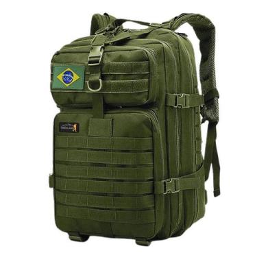 Imagem de Mochila Escolar Militar de Trilha Impermeável Urban Brasil 5 Bolsos ti