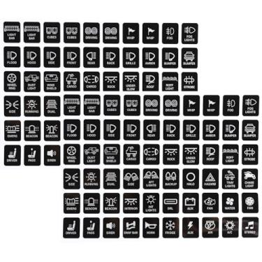 Imagem de Hbxdeco Adesivo de painel de interruptor de carro, kit de decalque de etiqueta de interruptor para painel de interruptor AR-800, BA80, GA80, GB80, BB80, BC60, GC60, adesivo de texto de painel de