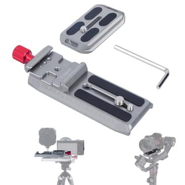 Imagem de Placa de liberação rápida para câmera Came-TV com rosca de parafuso de 1/10.2 cm a 3/20.3 cm, sistema de liberação rápida, placa QR, suporte de tripé para câmera 61009