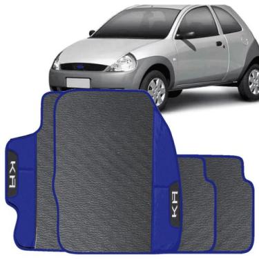 Imagem de Lindo jogo tapete 4 peças carro automotivo  na cor azul ford ka 1996 a