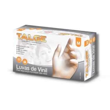 Imagem de Luva Vinil com Pó Tamanho M Descartável – Kit C/ 100 Unidades